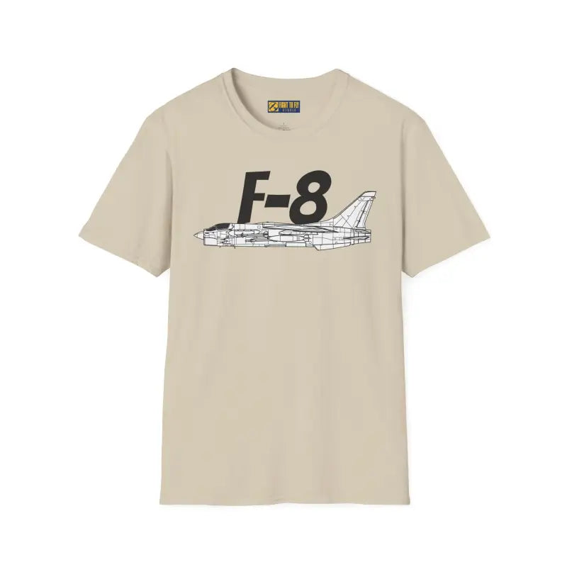 F-8 Crusader Side Profile T-Shirt - Pilot gifts - WWII warbird t-shirt