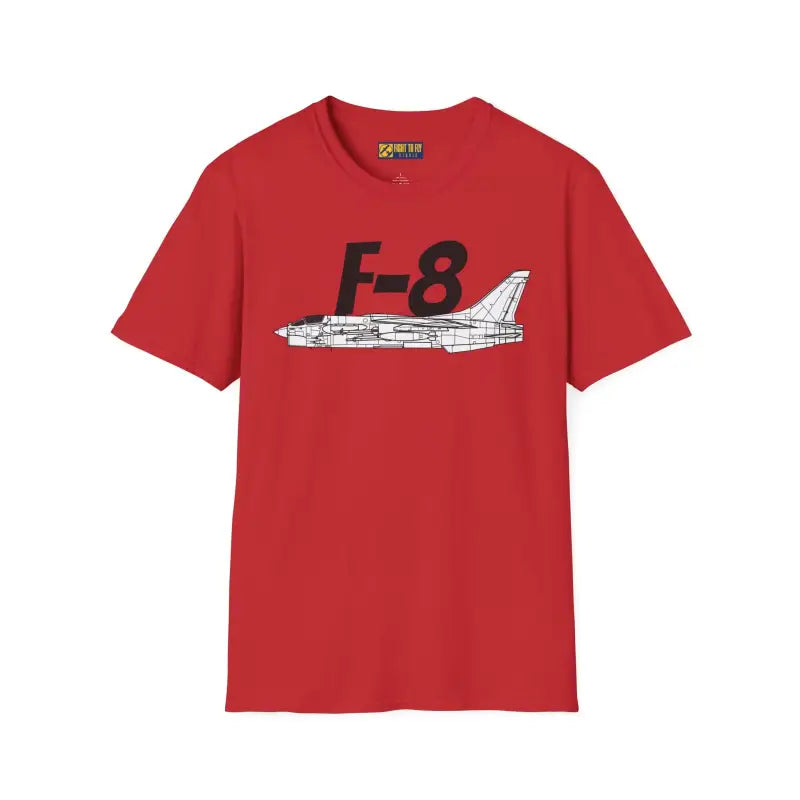 F-8 Crusader Side Profile T-Shirt - Pilot gifts - WWII warbird t-shirt