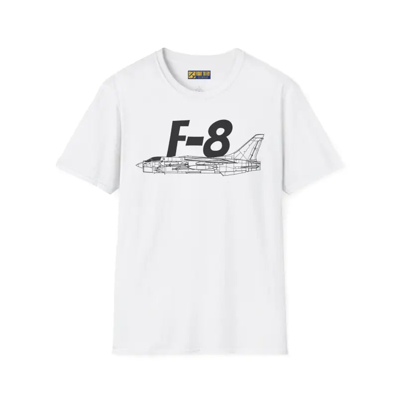 F-8 Crusader Side Profile T-Shirt - Pilot gifts - WWII warbird t-shirt