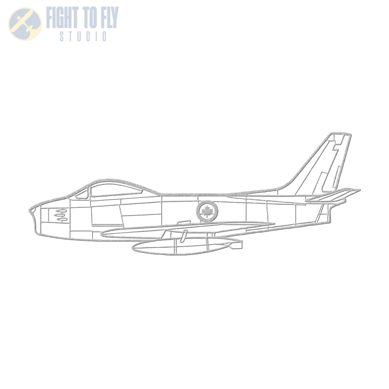 F-86 Canada Die Cast Metal Wall Art - Sign - Pilot gifts - WWII warbird t-shirt