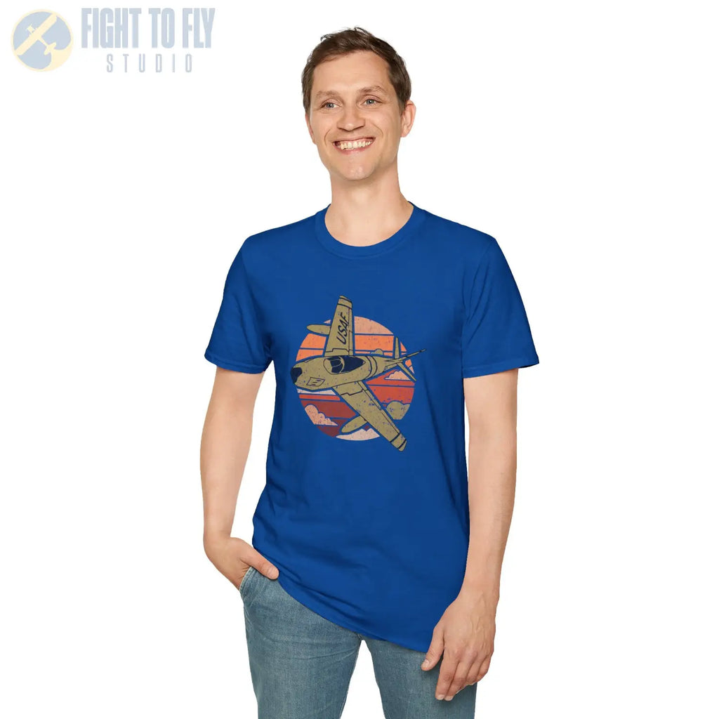 F-86 Sabre Retro T-Shirt - Pilot gifts - WWII warbird t-shirt