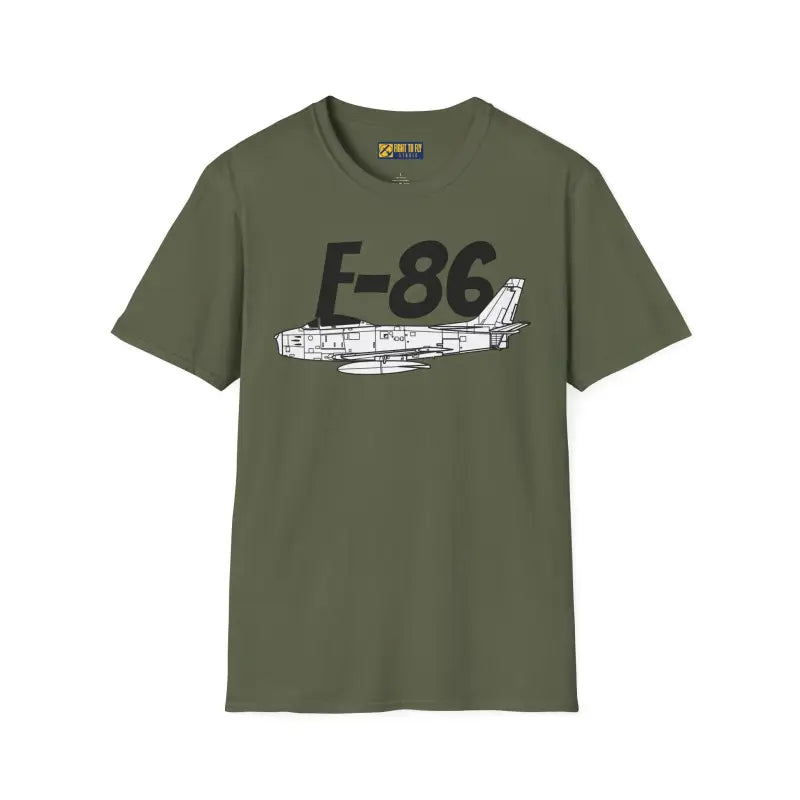 F-86 Sabre Side Profile T-Shirt - Pilot gifts - WWII warbird t-shirt