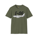 F-86 Sabre Side Profile T-Shirt - Pilot gifts - WWII warbird t-shirt
