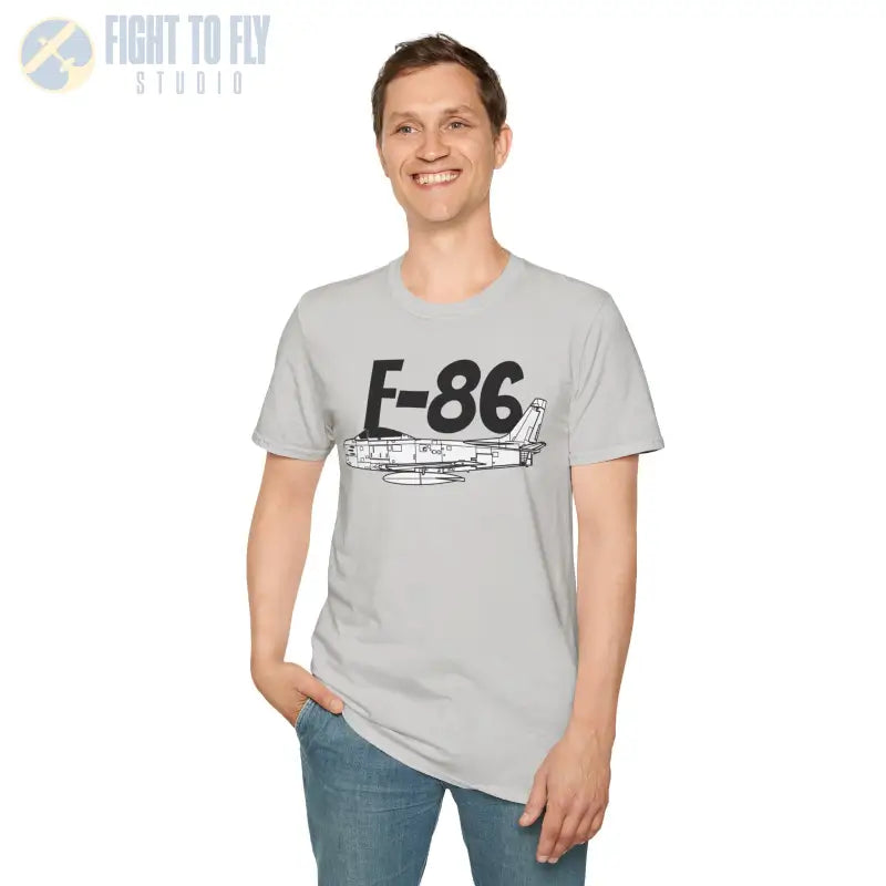 F-86 Sabre Side Profile T-Shirt - Pilot gifts - WWII warbird t-shirt