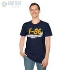 F-86 Sabre Side Profile T-Shirt - Pilot gifts - WWII warbird t-shirt