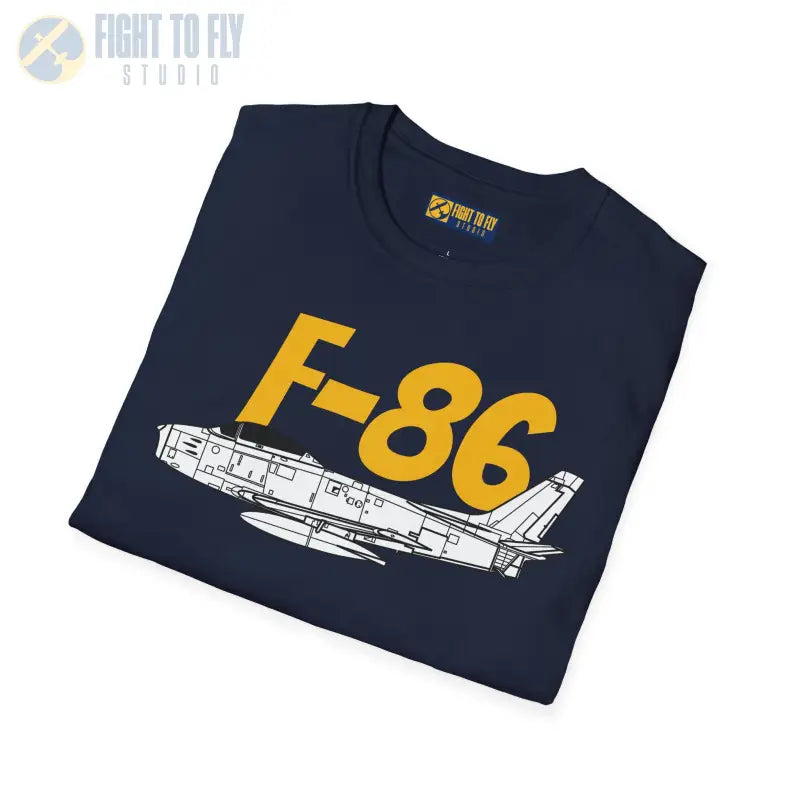 F-86 Sabre Side Profile T-Shirt - Pilot gifts - WWII warbird t-shirt