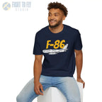 F-86 Sabre Side Profile T-Shirt - Pilot gifts - WWII warbird t-shirt