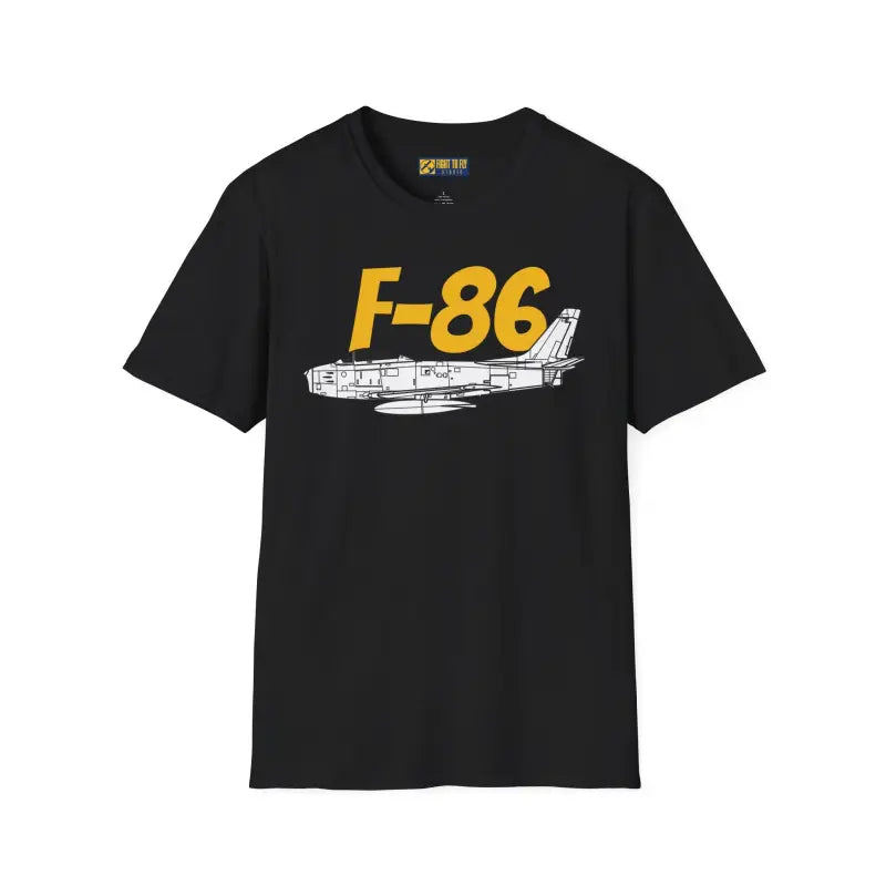 F-86 Sabre Side Profile T-Shirt - Pilot gifts - WWII warbird t-shirt
