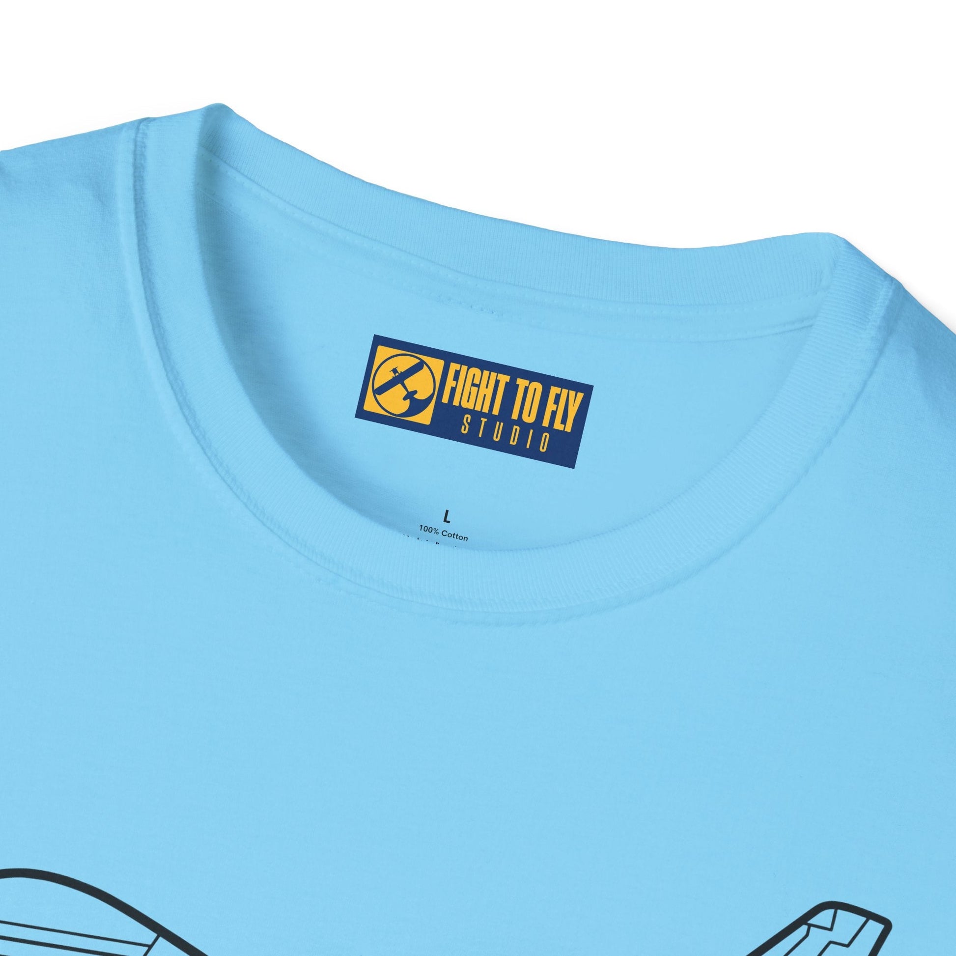 F-86 T-Shirt – Jet Fighter Side Profile Cold War Aviation Tee - Pilot gifts - WWII warbird t-shirt