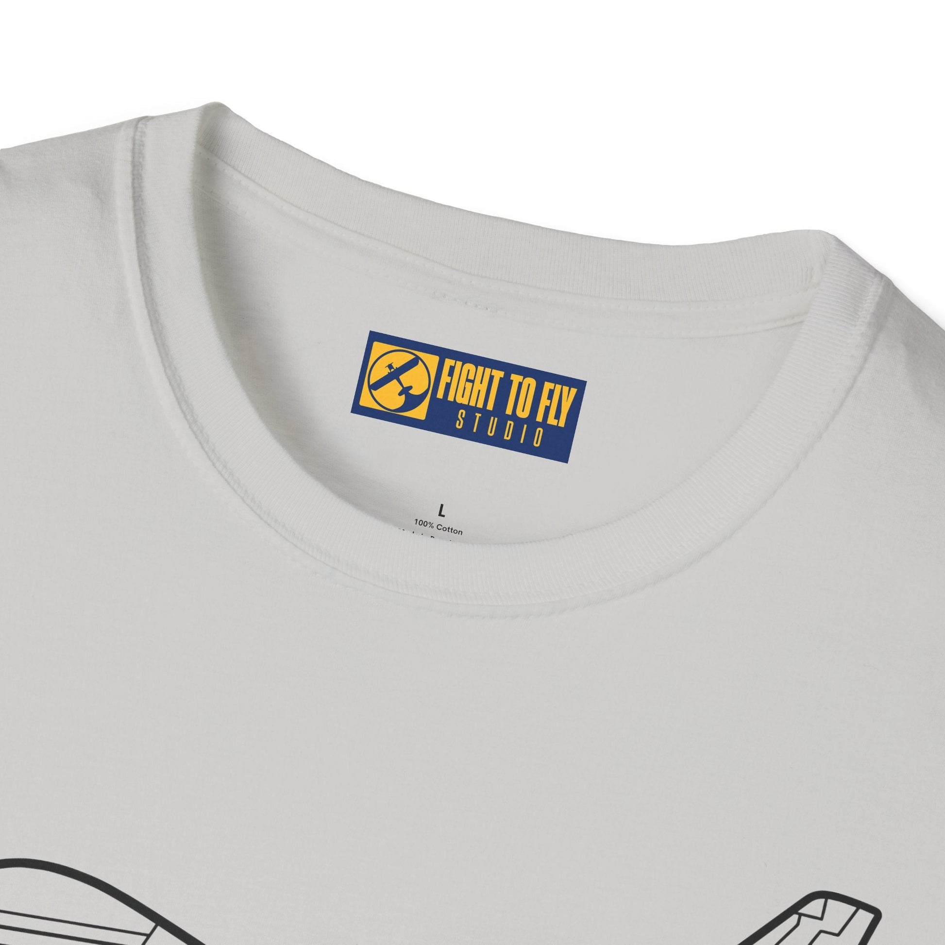 F-86 T-Shirt – Jet Fighter Side Profile Cold War Aviation Tee - Pilot gifts - WWII warbird t-shirt