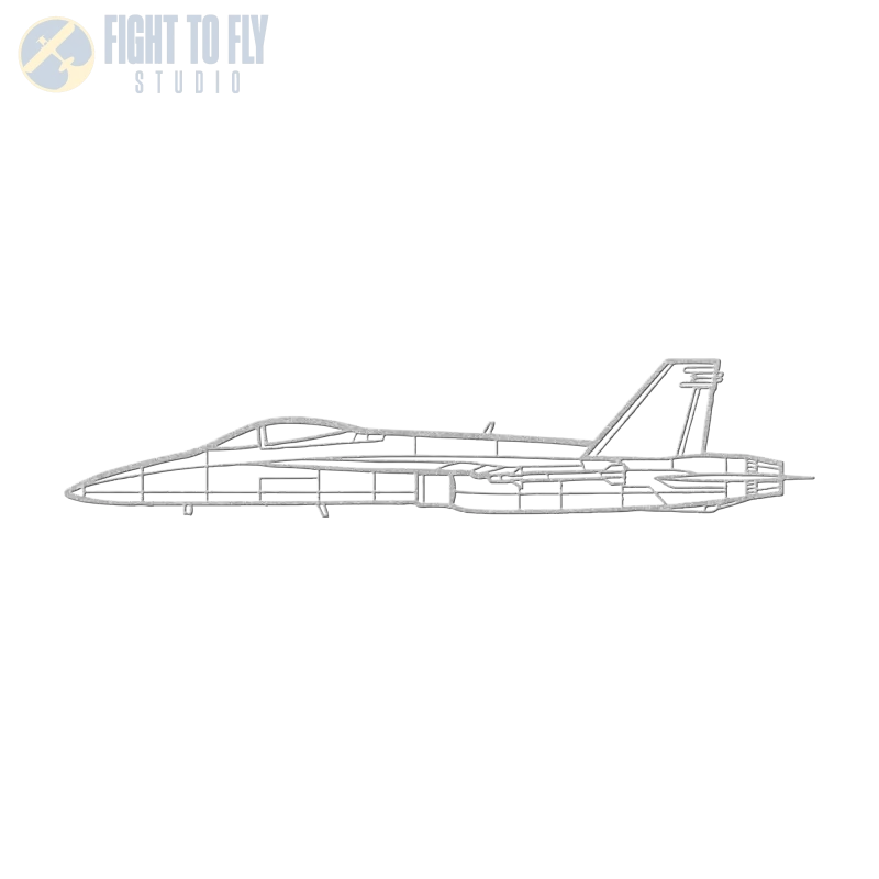 F/A-18C Die Cut Metal Wall Art - Sign - Pilot gifts - WWII warbird t-shirt
