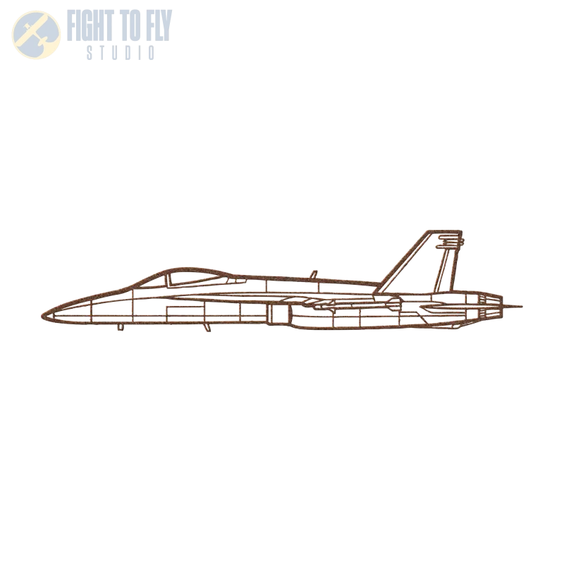 F/A-18C Die Cut Metal Wall Art - Sign - Pilot gifts - WWII warbird t-shirt