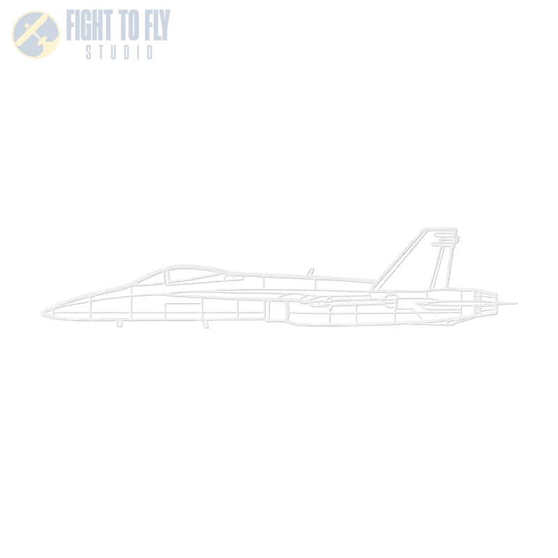 F/A-18C Die Cut Metal Wall Art - Sign - Pilot gifts - WWII warbird t-shirt