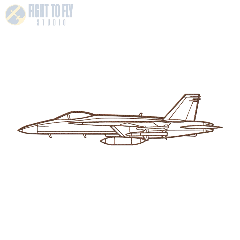 F/A-18E Die Cut Metal Wall Art - Sign - Pilot gifts - WWII warbird t-shirt