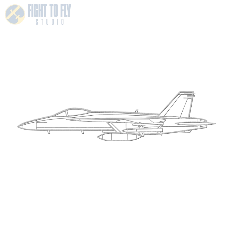 F/A-18E Die Cut Metal Wall Art - Sign - Pilot gifts - WWII warbird t-shirt