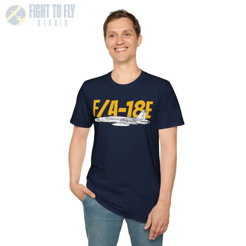 F/A-18E Side Profile T-Shirt – Single-Seat Strike Fighter Tee - Pilot gifts - WWII warbird t-shirt