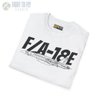 F/A-18E Super Hornet Side Profile T-Shirt - Pilot gifts - WWII warbird t-shirt
