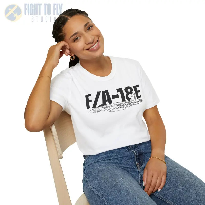 F/A-18E Side Profile T-Shirt – Single-Seat Strike Fighter Tee - Pilot gifts - WWII warbird t-shirt