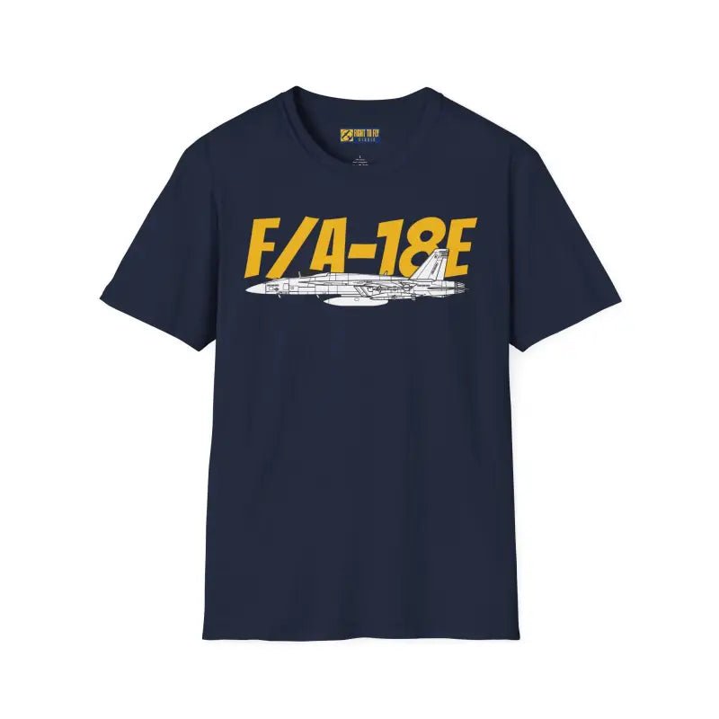 F/A-18E Side Profile T-Shirt – Single-Seat Strike Fighter Tee - Pilot gifts - WWII warbird t-shirt