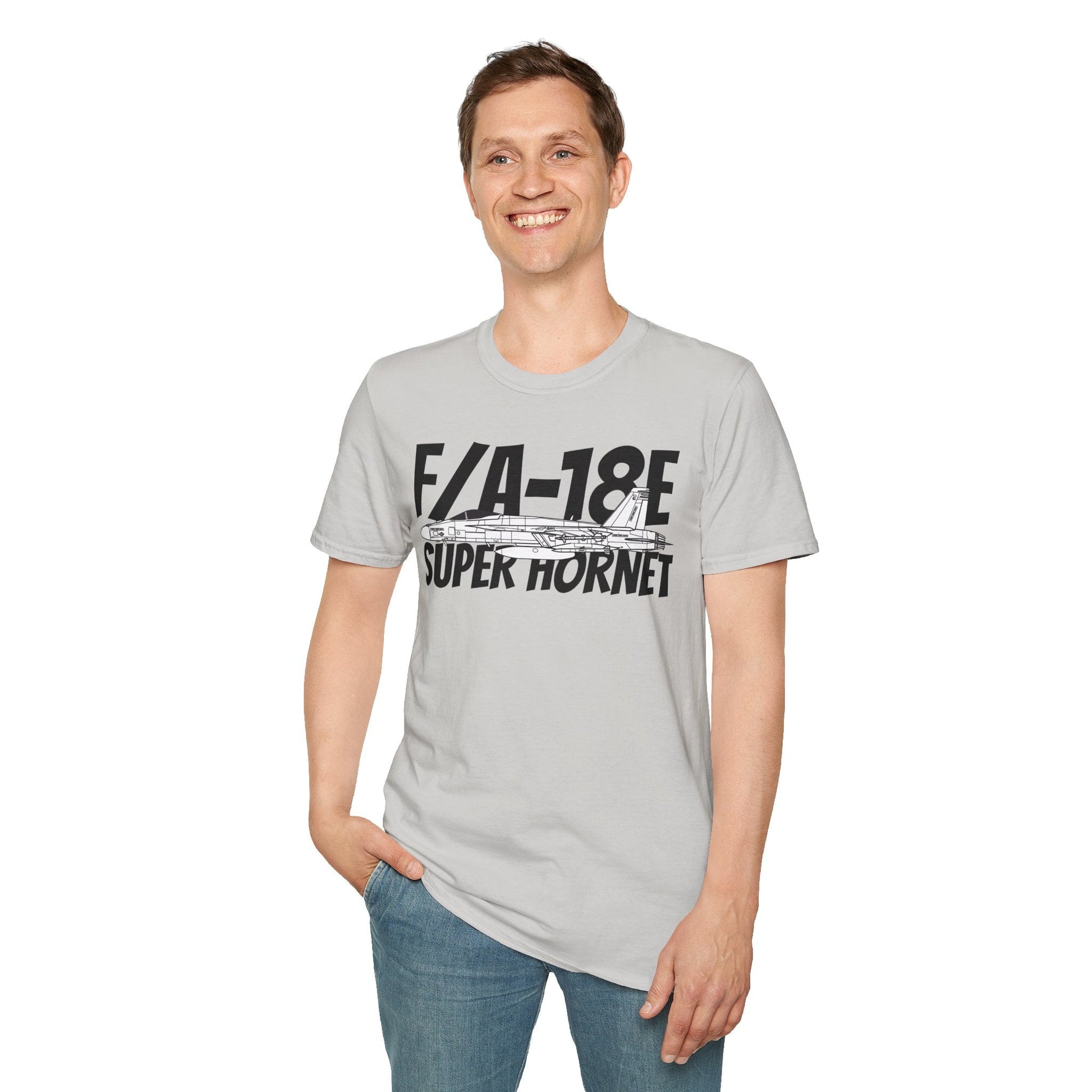F/A-18E Super Hornet Side Profile T-Shirt – Single-Seat Strike Fighter Tee - Gifts for pilots - Aviation apparel