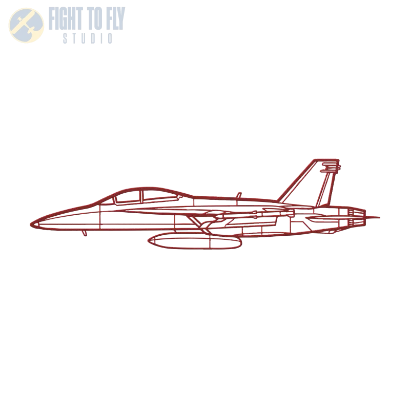F/A-18F Die Cut Metal Wall Art - Sign - Pilot gifts - WWII warbird t-shirt