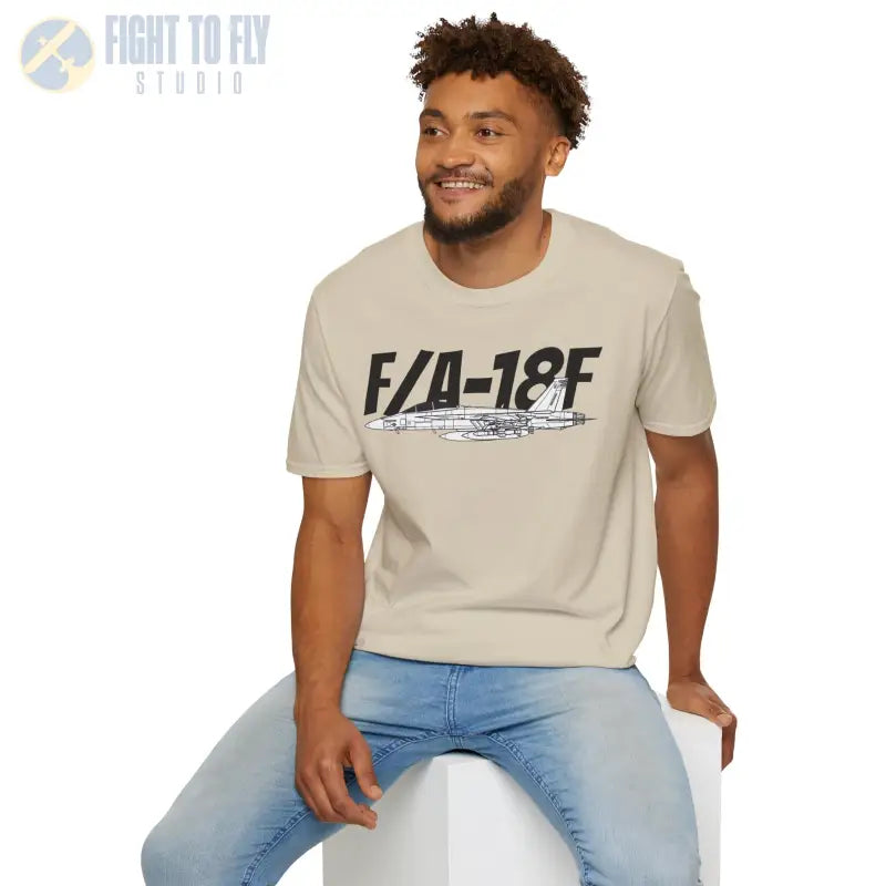 F/A-18F Side Profile T-Shirt – Two-Seat Navy Strike Fighter Tee - Pilot gifts - WWII warbird t-shirt