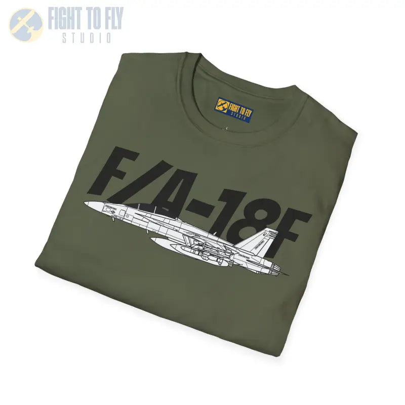 F/A-18F Side Profile T-Shirt – Two-Seat Navy Strike Fighter Tee - Pilot gifts - WWII warbird t-shirt