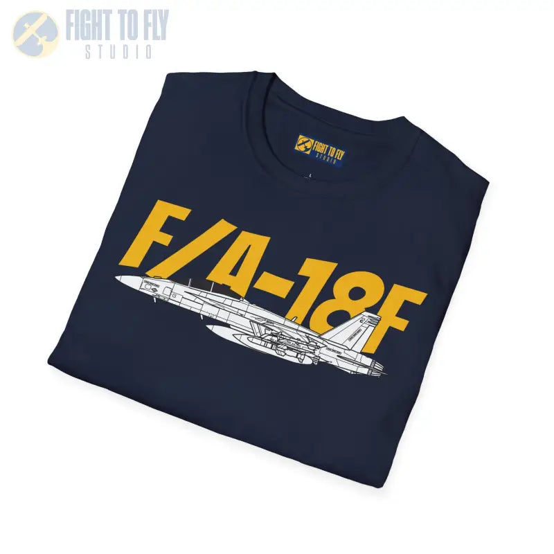 F/A-18F Side Profile T-Shirt – Two-Seat Navy Strike Fighter Tee - Pilot gifts - WWII warbird t-shirt