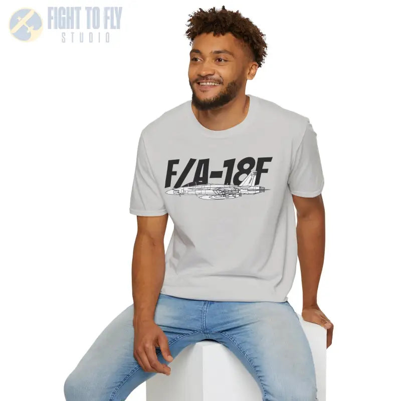 F/A-18F Side Profile T-Shirt – Two-Seat Navy Strike Fighter Tee - Pilot gifts - WWII warbird t-shirt