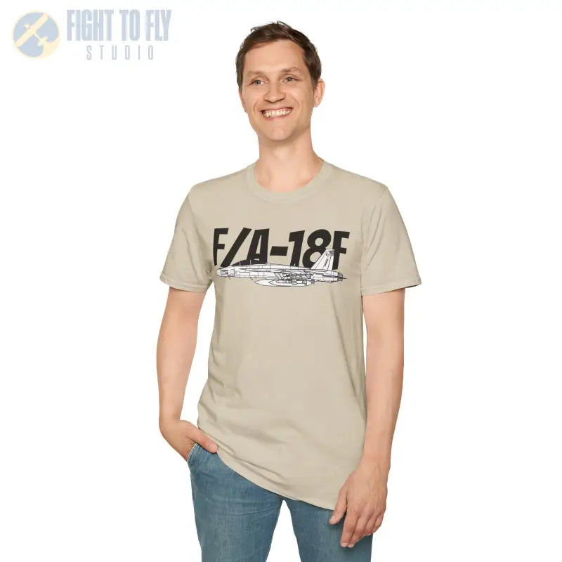 F/A-18F Side Profile T-Shirt – Two-Seat Navy Strike Fighter Tee - Pilot gifts - WWII warbird t-shirt