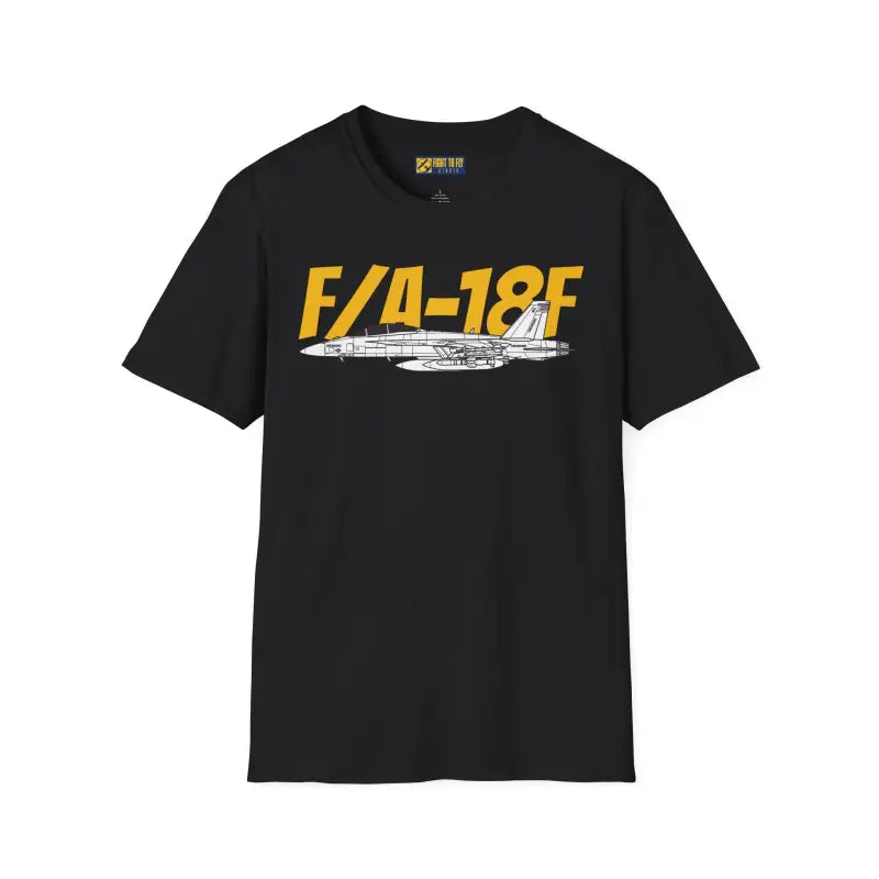 F/A-18F Side Profile T-Shirt – Two-Seat Navy Strike Fighter Tee - Pilot gifts - WWII warbird t-shirt
