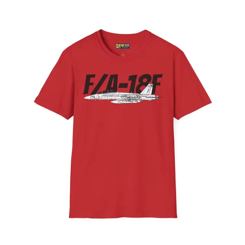 F/A-18F Side Profile T-Shirt – Two-Seat Navy Strike Fighter Tee - Pilot gifts - WWII warbird t-shirt