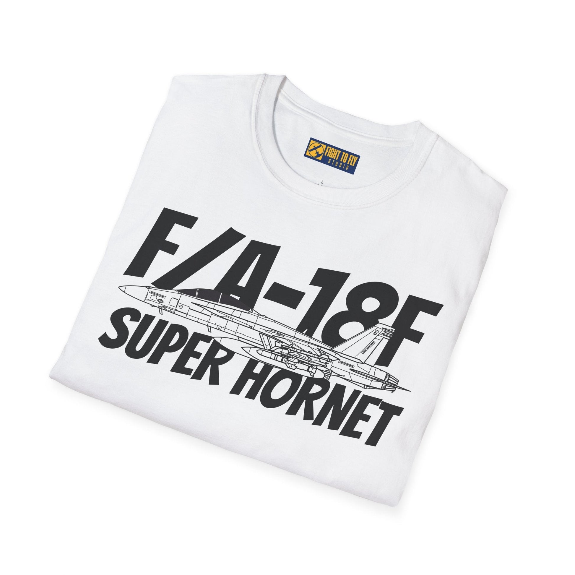 F/A-18F Super Hornet Side Profile T-Shirt – Two-Seat Navy Strike Fighter Tee - Gifts for pilots - Aviation apparel