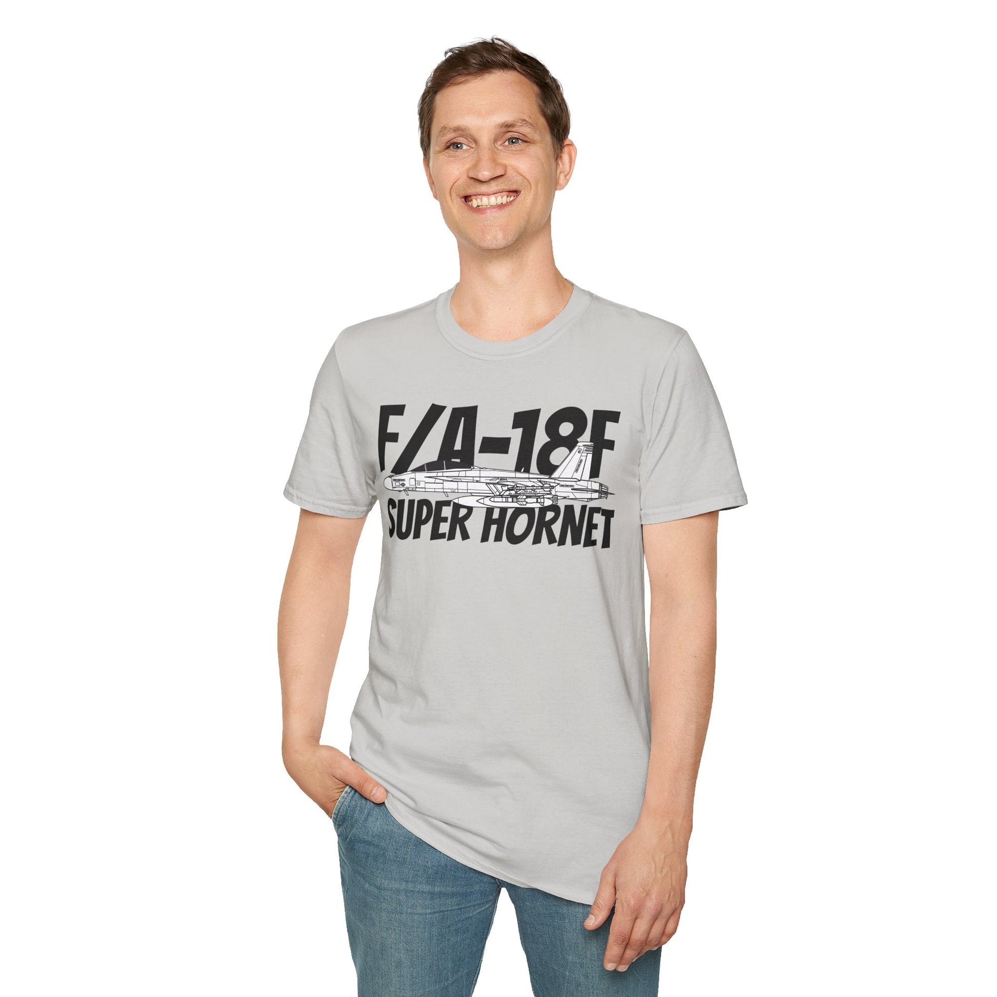 F/A-18F Super Hornet Side Profile T-Shirt – Two-Seat Navy Strike Fighter Tee - Gifts for pilots - Aviation apparel
