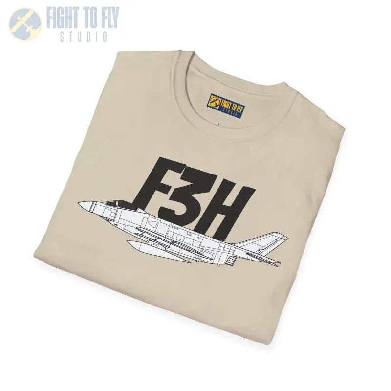 F3H Side Profile T-Shirt – Early Navy Jet Fighter Tee - Pilot gifts - WWII warbird t-shirt