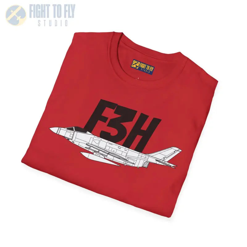 F3H Side Profile T-Shirt – Early Navy Jet Fighter Tee - Pilot gifts - WWII warbird t-shirt