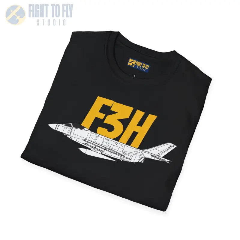 F3H Side Profile T-Shirt – Early Navy Jet Fighter Tee - Pilot gifts - WWII warbird t-shirt