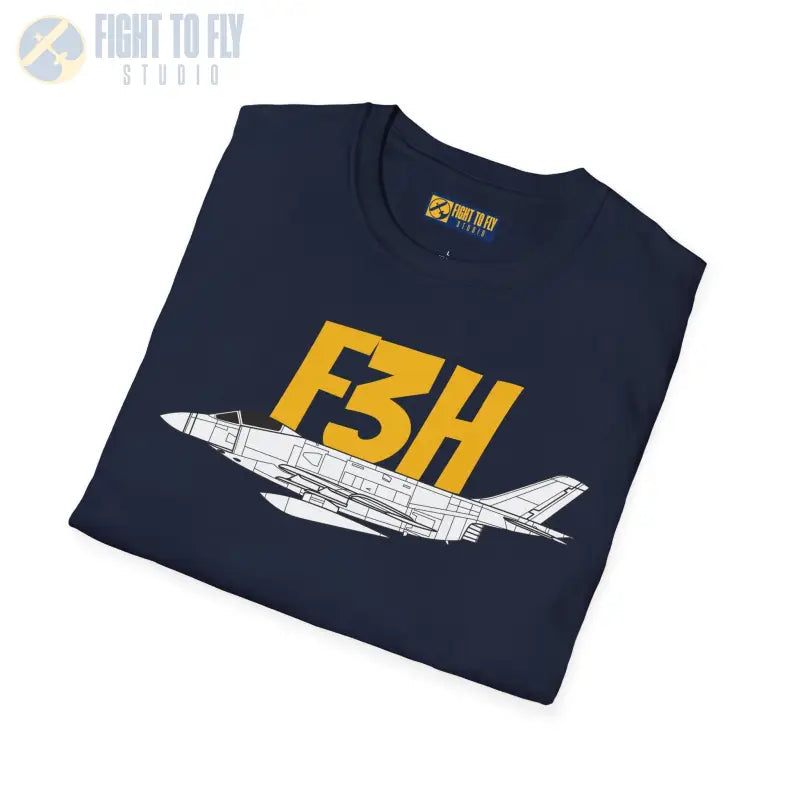 F3H Side Profile T-Shirt – Early Navy Jet Fighter Tee - Pilot gifts - WWII warbird t-shirt