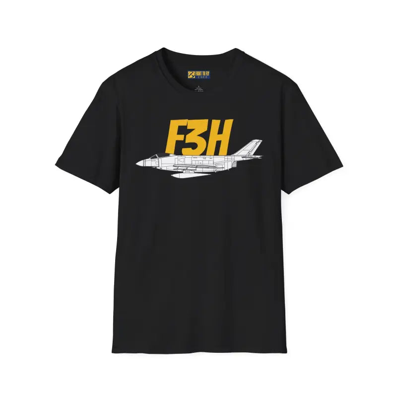 F3H Side Profile T-Shirt – Early Navy Jet Fighter Tee - Pilot gifts - WWII warbird t-shirt