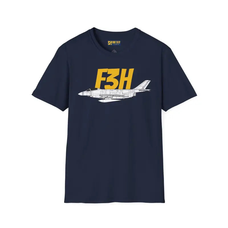 F3H Side Profile T-Shirt – Early Navy Jet Fighter Tee - Pilot gifts - WWII warbird t-shirt