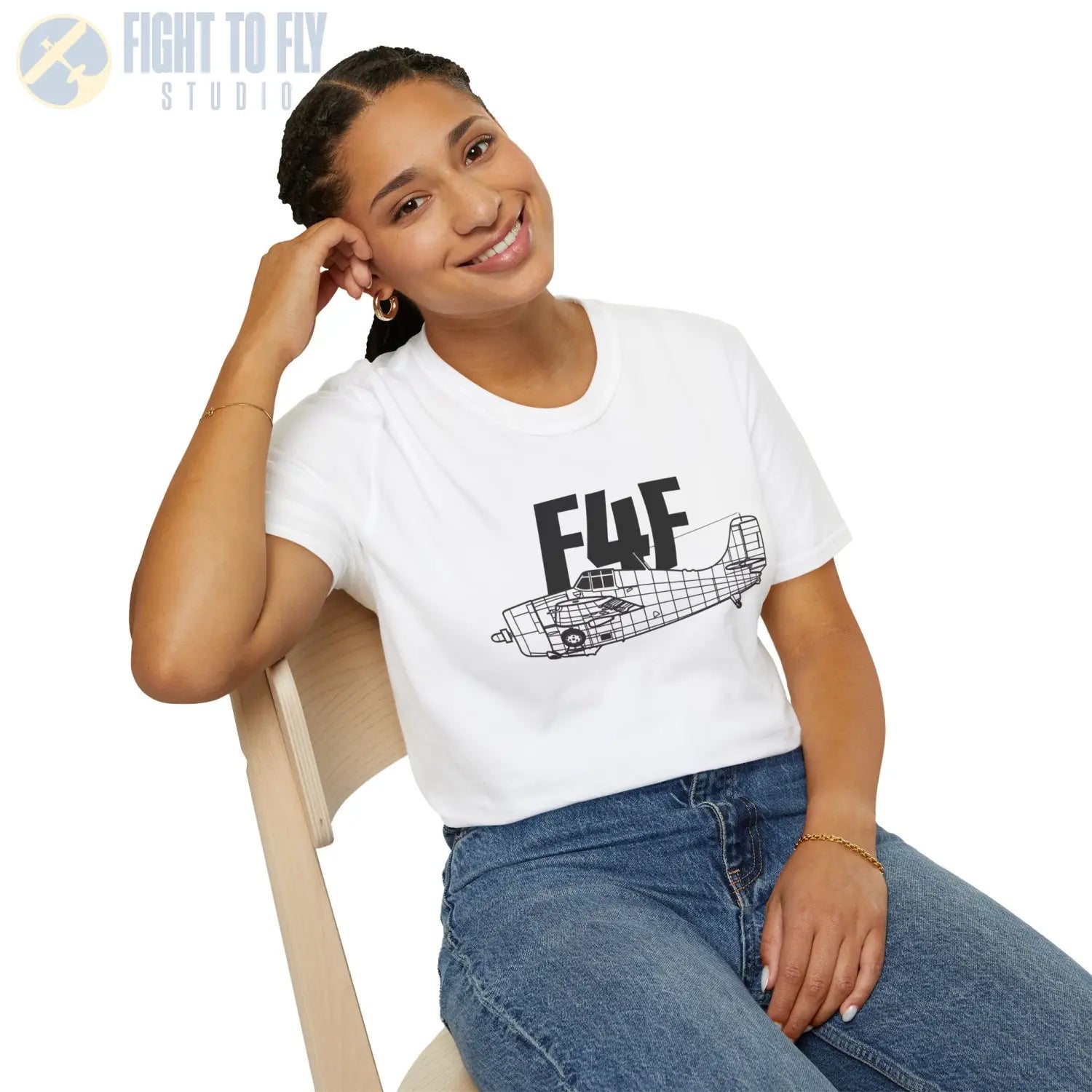 F4F Wildcat Side Profile T-Shirt - Pilot gifts - WWII warbird t-shirt