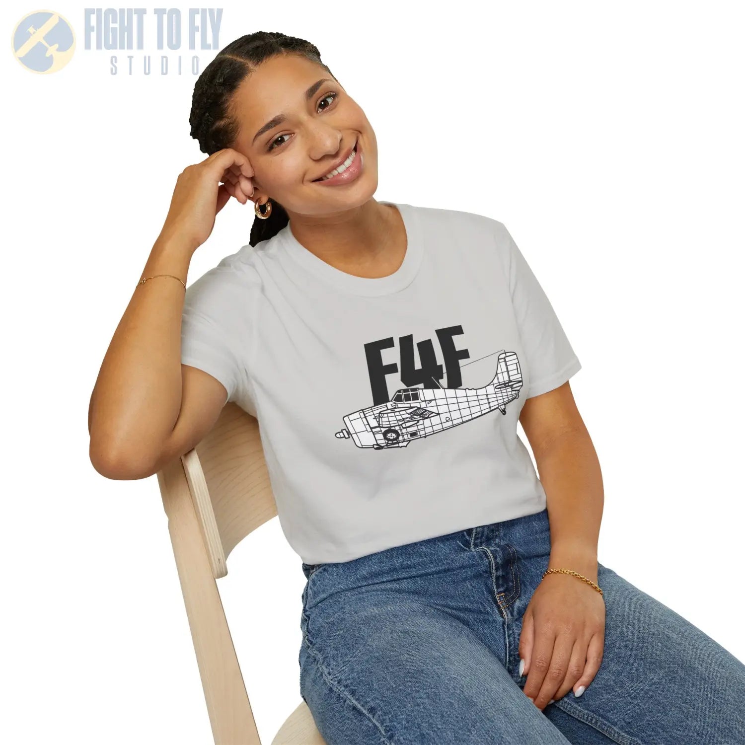 F4F Wildcat Side Profile T-Shirt - Pilot gifts - WWII warbird t-shirt