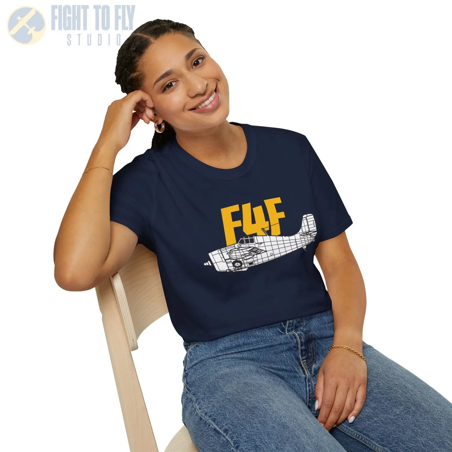 F4F Wildcat Side Profile T-Shirt - Pilot gifts - WWII warbird t-shirt