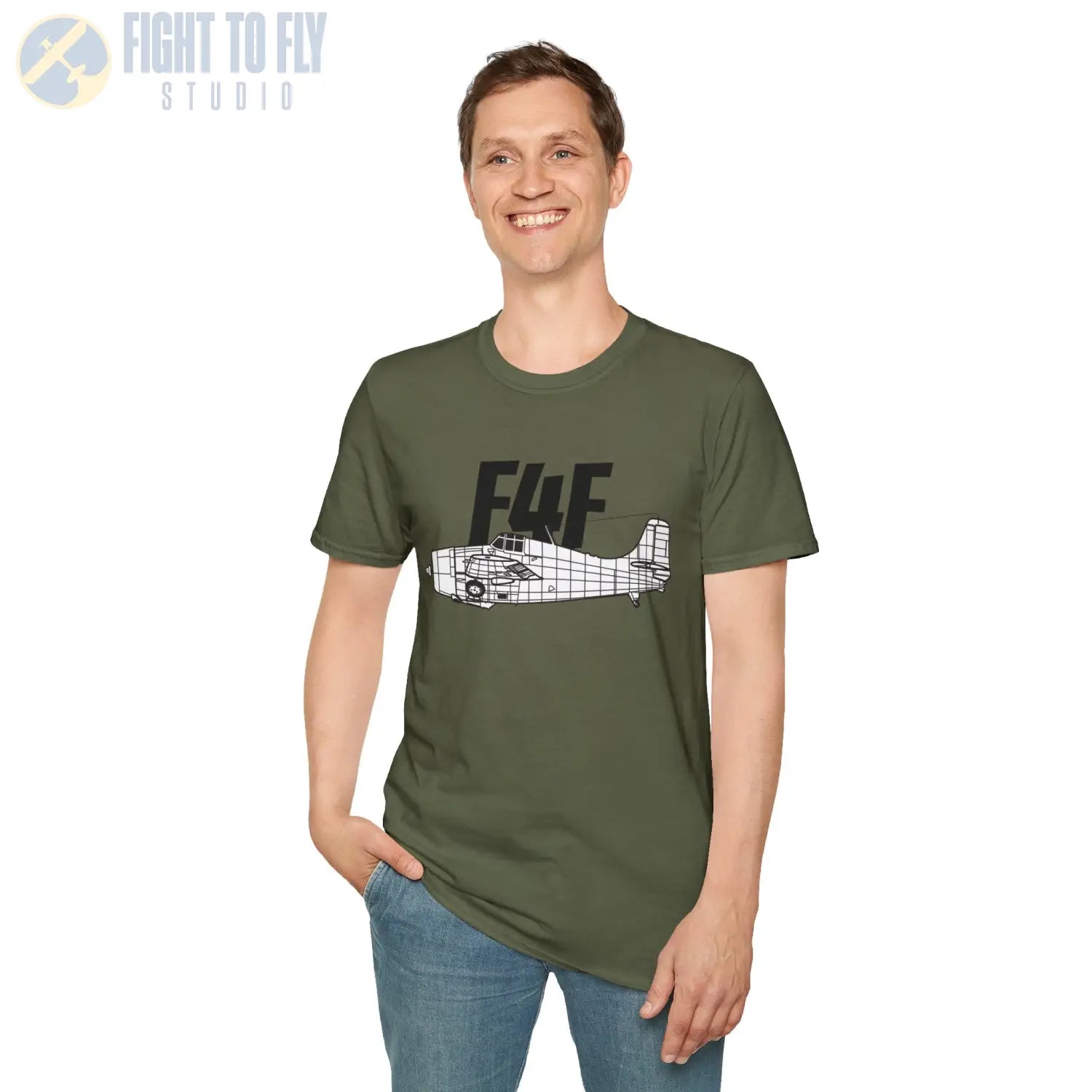 F4F Wildcat Side Profile T-Shirt - Pilot gifts - WWII warbird t-shirt