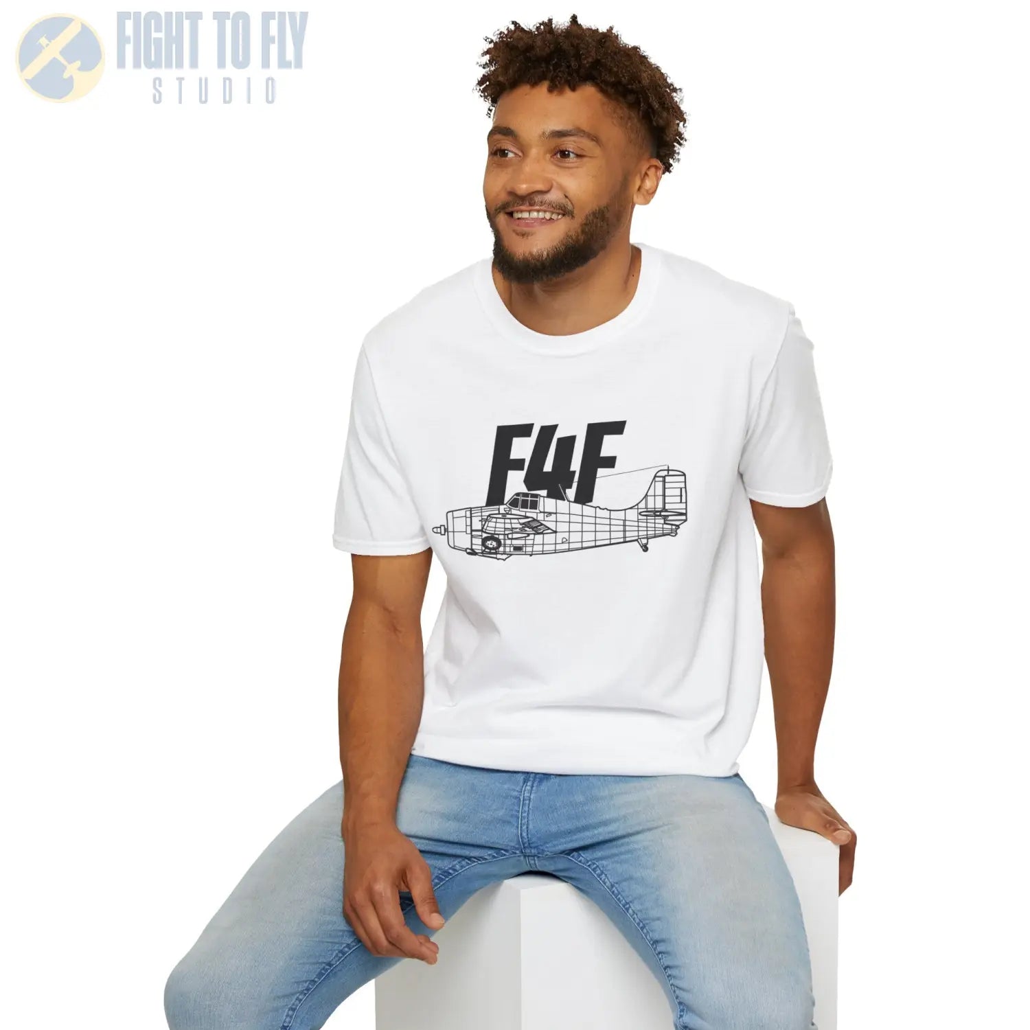 F4F Wildcat Side Profile T-Shirt - Pilot gifts - WWII warbird t-shirt
