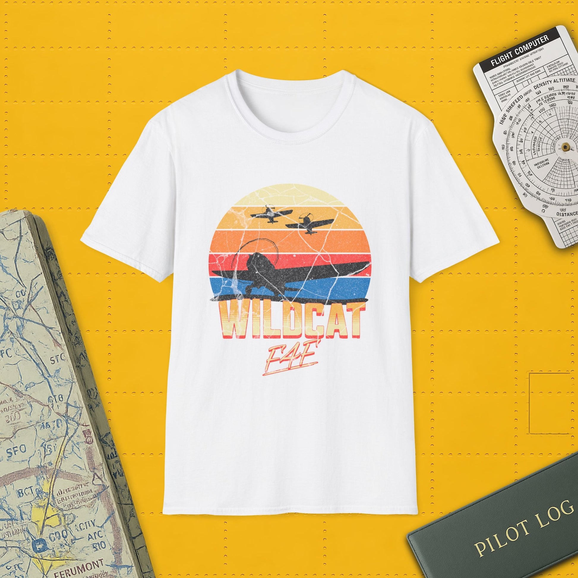 F4F Wildcat Premium T-Shirt – WWII Carrier-Borne Fighter Full Graphic Aviation Tee - Pilot gifts - warbird t-shirt