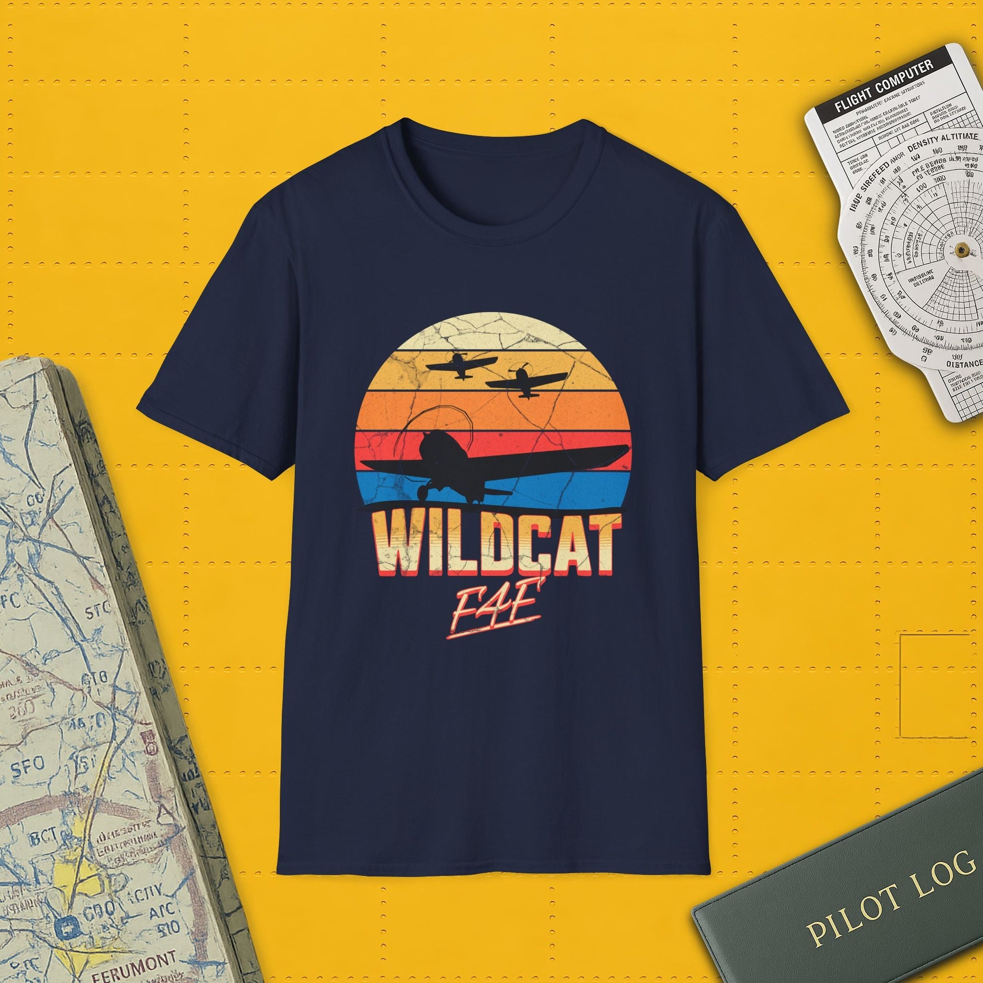 F4F Wildcat Premium T-Shirt – WWII Carrier-Borne Fighter Full Graphic Aviation Tee - Pilot gifts - warbird t-shirt