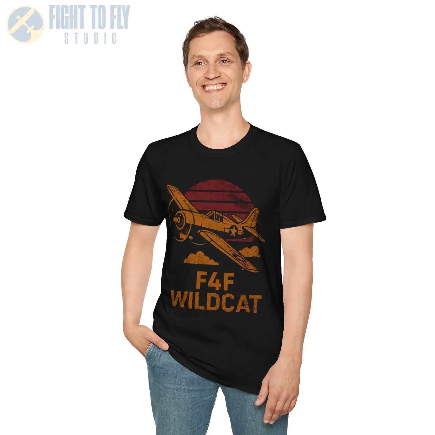 F4F Wildcat “Retro Heritage” WWII T-Shirt - Pilot gifts - warbird t-shirt