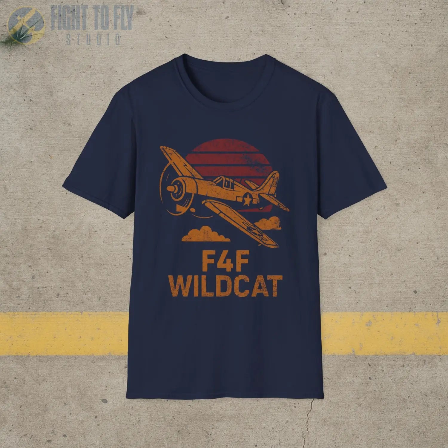 F4F Wildcat “Retro Heritage” WWII T-Shirt - Pilot gifts - warbird t-shirt