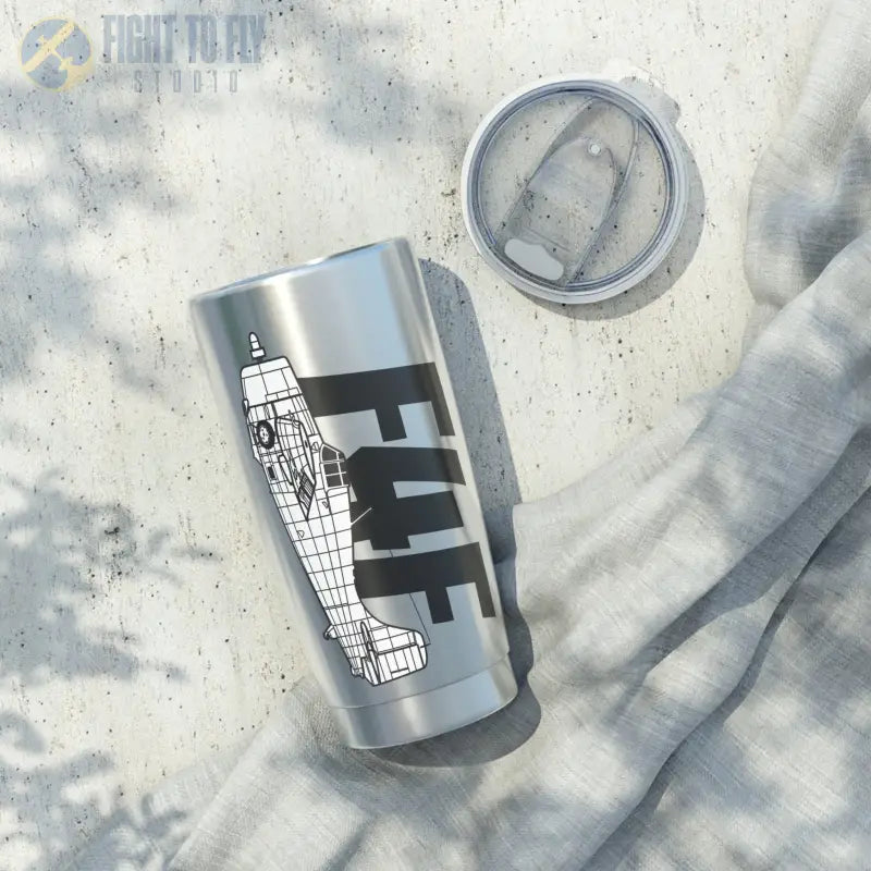 F4F Wildcat Tumbler – WWII Navy Fighter Profile Design - Mug - Pilot gifts - warbird t-shirt
